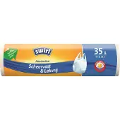 Swirl Vuilniszakken 35 l Draaghandvat Wit PE (polyethyleen) Draaglus 15 Stuks