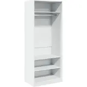 vidaXL Garderobekast, wit, 80x50x200 cm, houtvezel