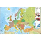 Merkloos Poster Physical Political Map of Europe ES 91,5x61cm