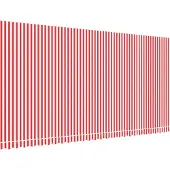 DKD Home Decor Vervangingsdoek voor luifel 600x300 cm polyester rood en wit
