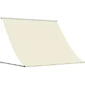 vidaXL Luifel uittrekbaar 200x150 cm stof en staal crèmekleurig