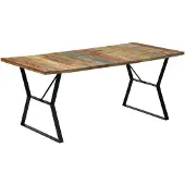 vidaXL Eettafel 180x90x76 cm massief gerecycled hout