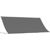 vidaXL Luifel uittrekbaar 350x150 cm stof en staal antracietkleurig