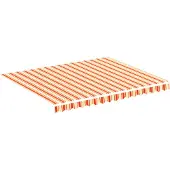 vidaXL Vervangingsdoek voor luifel 300x250 cm polyester geel en oranje