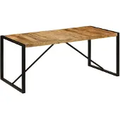 vidaXL Eettafel 180 cm massief ruw mangohout