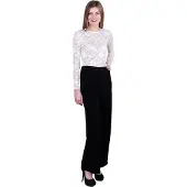 Sarcia.eu John Zack Zwart-witte kanten jumpsuit