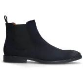 Manfield Blauwe suède chelsea boots | Maat 40
