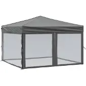vidaXL Partytent inklapbaar met zijwanden 3x3 m antracietkleurig