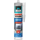 Bison Siliconenkit Super Silicone Sanitair Grijs Transparant 300ml