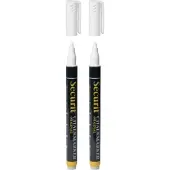 Securit 3x stuks krijtbord stift - wit - ronde punt 1-2 mm - voor borden glas en keramiek