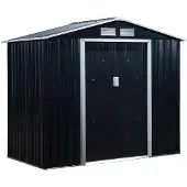 Outsunny Sunny Tuinhuisje opslag - met fundering - Metaal - 213 x 130 x 185 cm