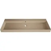Gliss Design Wastafel lako 120 cm 2 kraangaten mat cappuccino