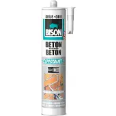 Bison Beton Kit grijs koker 310 ml, reparatiekit, voor brede scheuren en voegen, cementvoegen, muren, beton, overschilderbaar, schuurbaar, permanent bestand tegen alle weeromstandigheden