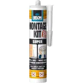 Bison Montagekit super koker 440 g, extra sterk, montagelijm, bevestigen, hoge eindsterkte, binnen en buiten, blijvend elastisch, extra sterk, vullend eenvoudig in gebruik