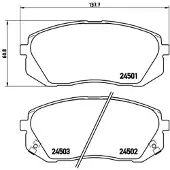 Brembo Remblokken set P 30 039 Brembo voor o.a. HYUNDAI, KIA