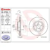 Brembo Remschijf 09D76911 voorkant, geventileerd, 1 stuk