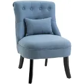 HOMCOM HOMdotCOM Fauteuil linnenblauw