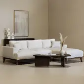 Giga Meubel Chaise Longue Bank Bordeaux 3-zits Rechts Beige