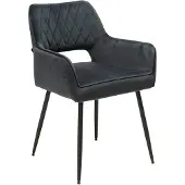 Livin24 Velvet eetkamerstoel Mika antraciet