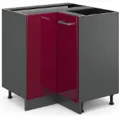 Vicco R-Line Hoekkast – 75.6 cm zonder werkblad Rode hoogglans