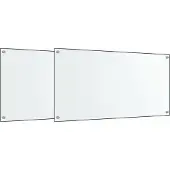 vidaXL Spatschermen keuken 2 st 80x60 cm gehard glas transparant