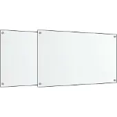 vidaXL Spatschermen keuken 2 st 70x60 cm gehard glas transparant