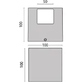 Performance In Lighting LED-wandlamp buiten, alu / grijs / zink, Hal, Aluminium, LED wandlamp buiten