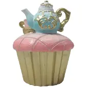 Clayre & Eef Decoratie Cupcake Ø 8x11 cm Roze Kunststof Roze