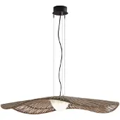Bover LED buiten hanglamp Mediterránia, bruin, Ø 105 cm dimbaar, bruin / roest, Kunststof, Design