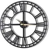 Opviq , Classic - BSG1105, zwart, wandklok, 70 x 70 cm, 100% metaal (dikte: 2 mm)