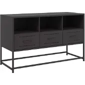 vidaXL Tv-meubel 100,5x39x60,5 cm staal zwart