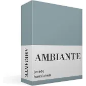Ambiante jersey hoeslaken - Lits-jumeaux - Blue