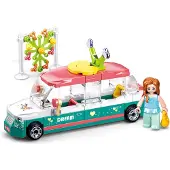 Sluban Girls Dream Limousine bouwspeelgoed kinderen vanaf 6 jaar – Constructiespeelgoed modelbouw luxe auto – bouwdoos met 117 bouwstenen en 1 minifiguur – M38-B0921A