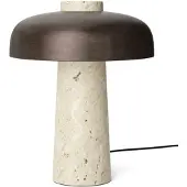 Audo Copenhagen Tafellampe , Reverse, dimbare, Beige, Woonkamer, Steen, Designer