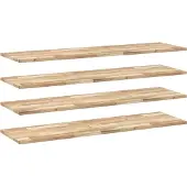 vidaXL Wandschappen 4 st zwevend 160x40x2 cm onbehandeld acaciahout