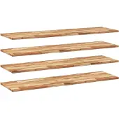 vidaXL Wandschappen 4 st zwevend olieafwerking 160x40x2 cm acaciahout