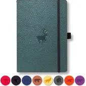 Dingbats* Notebooks, Dingbats* - Wildlife Plain Extra Large A4 Notebook - PU Leather Hardcover Journal for Work Writing - Pocket Elastic Closure Pen Holder Bookmark