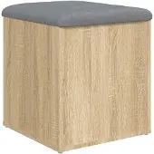 vidaXL Opbergbank Sonoma Eiken 42x42x45 cm Bewerkt Hout