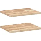 vidaXL Wandschappen 2 st zwevend 60x30x2 cm onbehandeld acaciahout