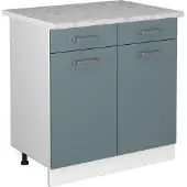 Vicco R-Line Keukenonderkast – 80 cm, WB Marmer Blauw-grijs