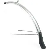 Eurofender Voorspatbord 28" zilver - Inclusief stang en spatlap - Geschikt voor Batavus, Gazelle, Giant