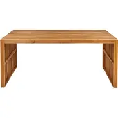 Beliani SULZANO - Tuintafel - Lichthout - Acaciahout