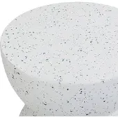 Beliani CAORIA - Bijzettafel - Wit/Terrazzo effect - Lichtbeton