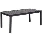 Beliani SKALOMA - Tuintafel - Donkergrijs - 180/240 x 90 cm - Aluminium