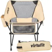 VirtuFit Camping Stoel Compact - Strandstoel - Opvouwbaar - Beige