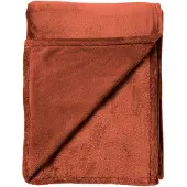 Dutch decor - CHARLIE - Plaid 200x220 cm - extra grote fleece deken - effen kleur - Potters Clay - oranje terra