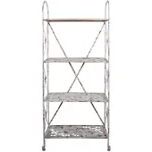 Clayre & Eef Wandrek 76x47x177 cm bruin ijzer tuinrek