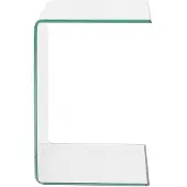 Beliani LOURDES - Bijzettafel-Transparant-Veiligheidsglas