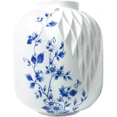 Heinen Delfts Blauw blauw vouw vaas XL