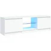 vidaXL Tv-meubel met LED-verlichting 120x30x36 cm wit